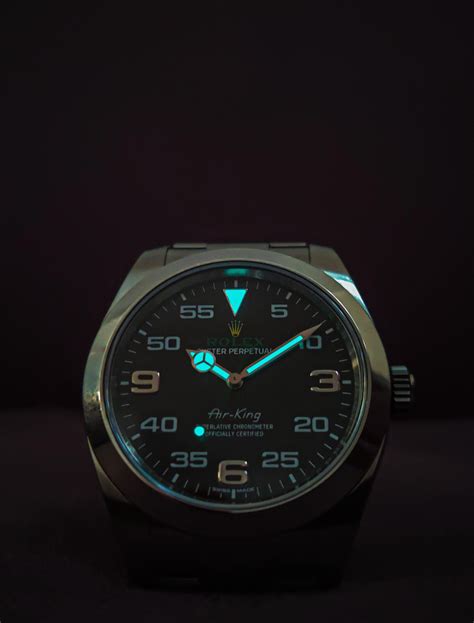 rolex air king lume|rolex air king.